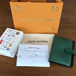 Louis Vuitton agenda.